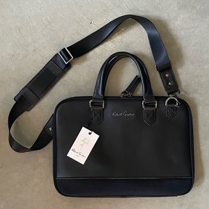 Robert Graham Acadia Briefcase Laptop Bag - Black with rainbow interior